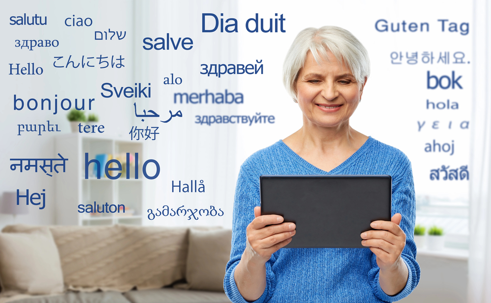 Retiree learning a new language