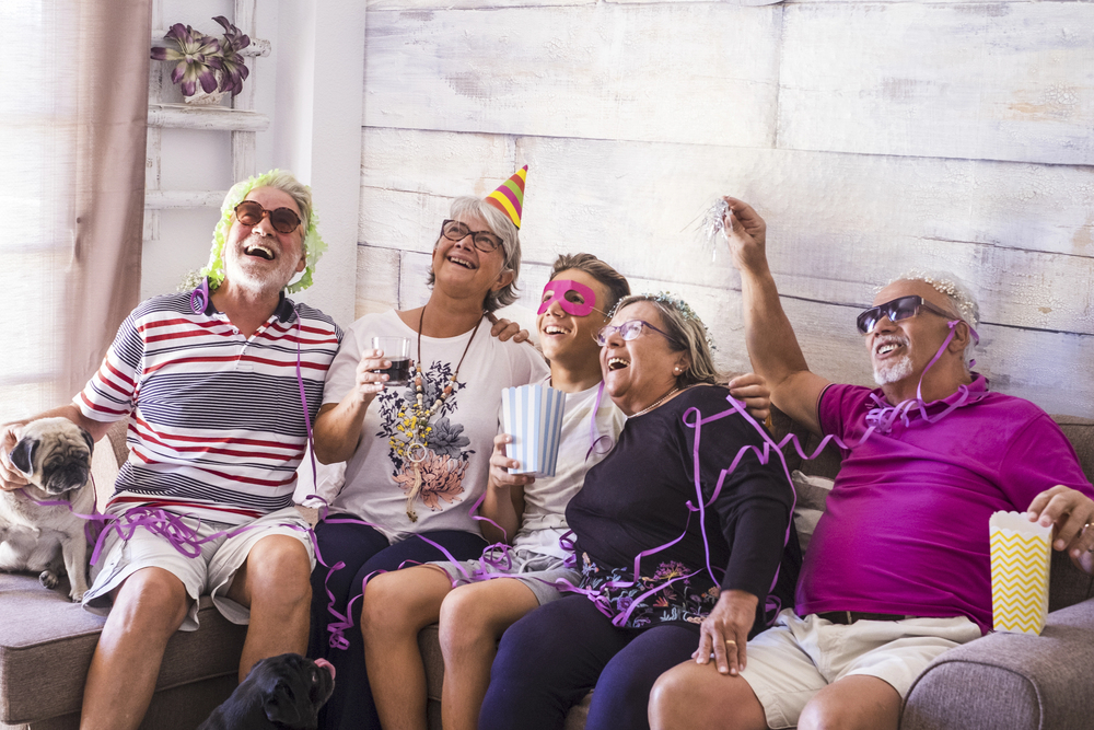 retirees socializing