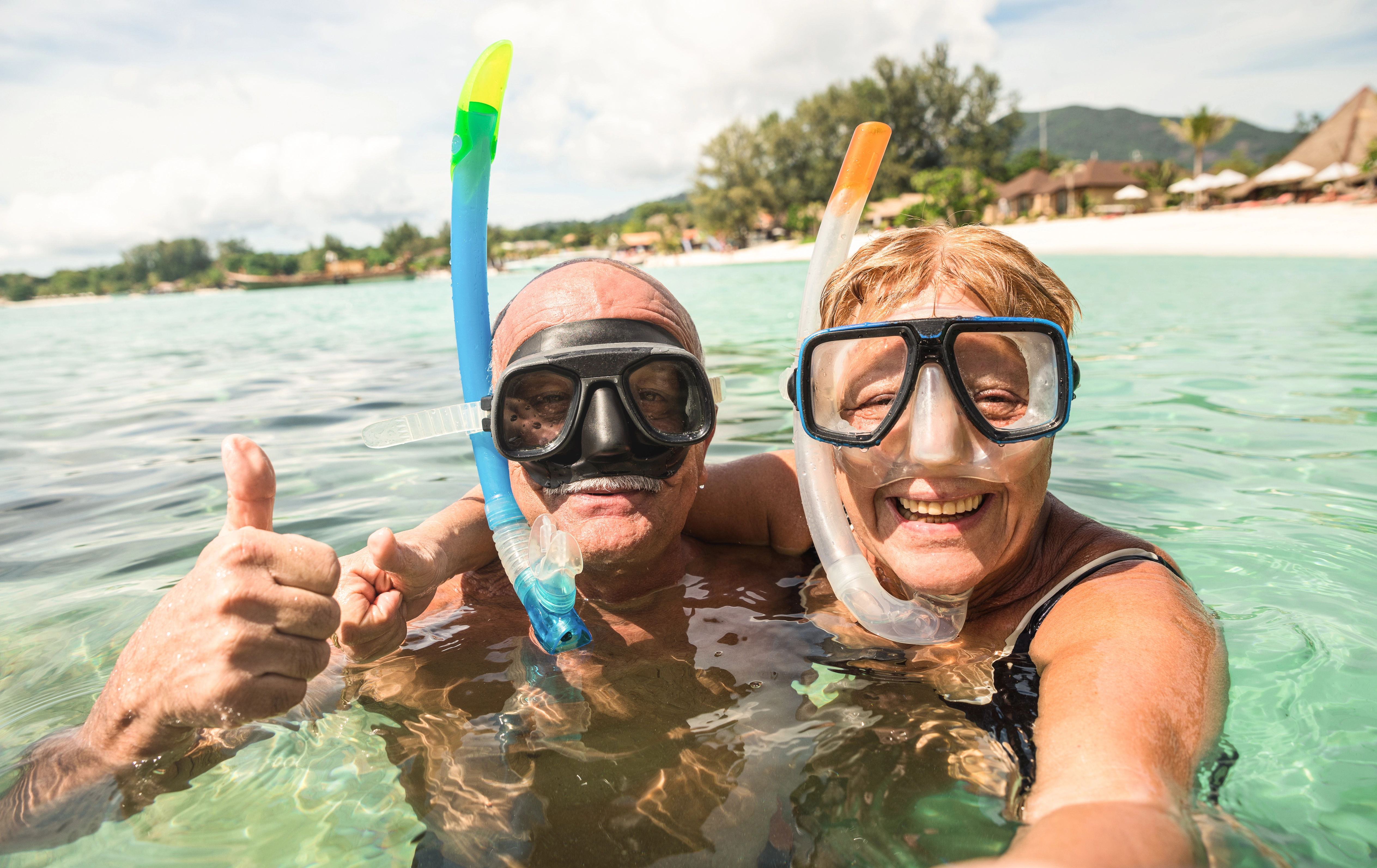 retirees on a snorkeling trip