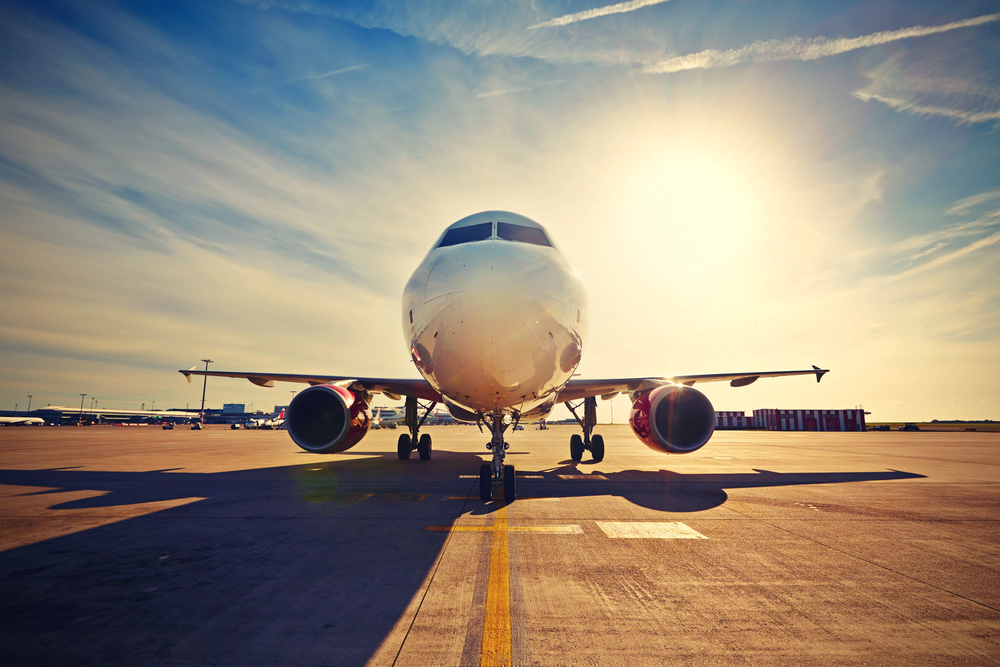 Jet on runway