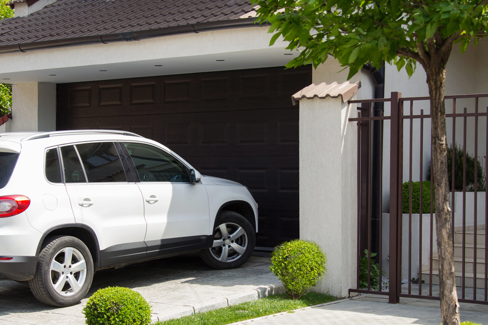 single car in garage